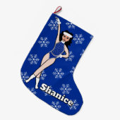 Blue Dancer  #2 Christmas Stocking Grote Kerstsok (Voorkant (Hangend))