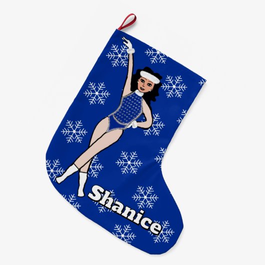 Blue Dancer  #2 Christmas Stocking Grote Kerstsok (Voorkant (Hangend))