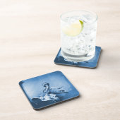 Blue Dancer Digital Art Bier Onderzetter (Rechterzijde)