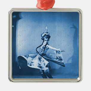 Blue Dancer Digital Art Metalen Ornament