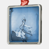 Blue Dancer Digital Art Metalen Ornament (Links)