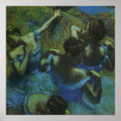 Blue Dancers by Edgar Degas, Vintage Impressionism Poster (Voorkant)