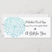 Blue Dandelion Flower Cadeaubon (Voorkant)