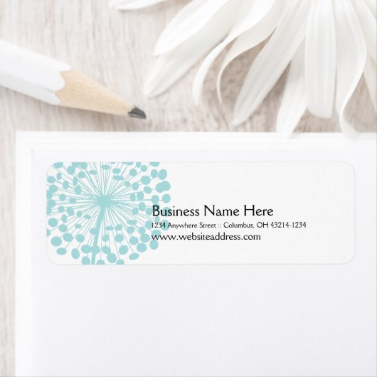 Blue Dandelion Return Address Labels (TBA) (Insitu)