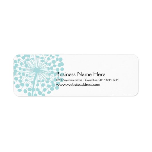 Blue Dandelion Return Address Labels (TBA) (Voorkant)