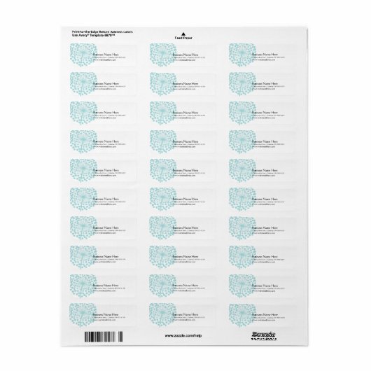 Blue Dandelion Return Address Labels (TBA) (Full Sheet)