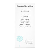 Blue Dandelion Services-rackkaart Reclamekaart (Achterkant)