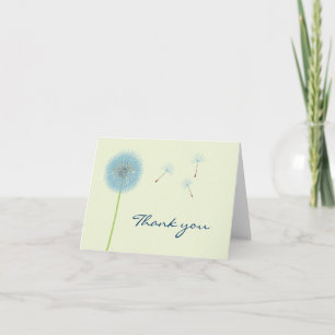 Blue Dandelion Thank You Card Bedankkaart