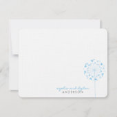 Blue Dandelions Love Hearts Weddenschap Hartelijk Bedankkaart (Voorkant)