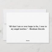 Blue Dark Floral Happy Moederdag Wenskaart Feestdagenkaart (Achterkant)