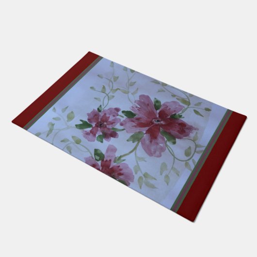 Blue Dark Green en Burgundy Deurmat (Schuin)