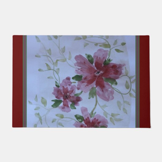 Blue Dark Green en Burgundy Deurmat (Voorkant)