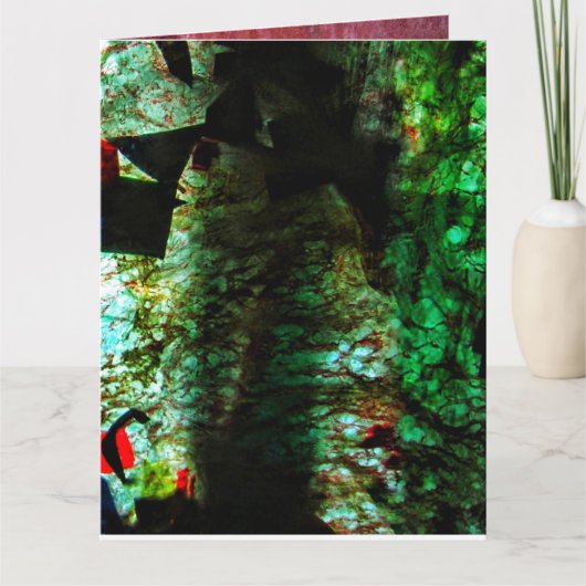 Blue dark texture Folded Greeting Card,Calm color Kaart (Voorkant)