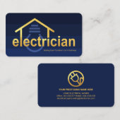 Blue Darkness Layers Gold-elektricien Visitekaartje (Voorkant / Achterkant)