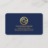 Blue Darkness Layers Gold-elektricien Visitekaartje (Achterkant)