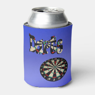 Blue Darts Logo Dartboard Design Blikjeskoeler