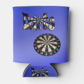 Blue Darts Logo Dartboard Design Blikjeskoeler (Voorkant)
