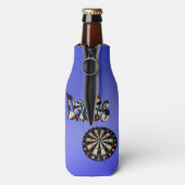 Blue Darts Logo Dartboard Design Flesjeskoeler (Fles Achterkant)