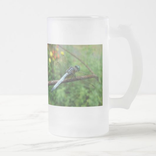 Blue Dasher Dragonfly Coördinating Items Glass Matglas Bierpul (Rechts)
