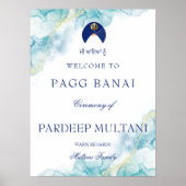 Blue Dastar bandi welkom bord Poster (Voorkant)