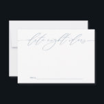 Blue Date Night Ideeën Pas getrouwd Keepsake Kaart<br><div class="desc">Deze prachtig ontworpen kaarten bieden een unieke manier voor bruiloftsgasten om hun favoriete date night-ideeën te delen met de bruid en bruidegom. Ideaal voor het toevoegen van een persoonlijk tintje aan uw speciale dag,  deze kaarten zorgen voor gekoesterde souvenirs voor het gelukkige paar. Ideaal voor huwelijksrecepties,  vrijgezellenfeesten en verlovingsfeesten.</div>