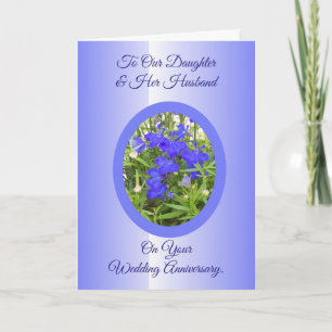 Blue Daughter Husband Personalized Jubileum Kaart