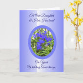 Blue Daughter Husband Personalized Jubileum Kaart (Gele Bloem)