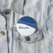 Blue Dazzling Star Curves Button (In situ)