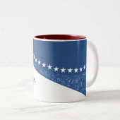 Blue Dazzling Star Curves Mok (Voorkant rechts)