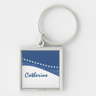 Blue Dazzling Star Curves Premium Sleutelhanger