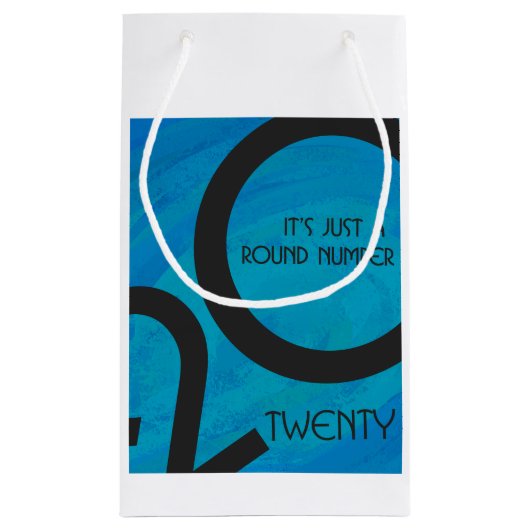 Blue Decade 20th Birthday Klein Cadeauzakje (Achterkant)