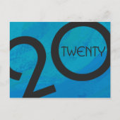 Blue Decade Birthdday Briefkaart (Voorkant)