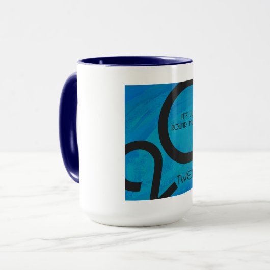 Blue Decade Birthdday Mok (Voorkant links)