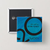 Blue Decade Birthdday Vierkante Button 5,1 Cm (Voorkant /achterkant)