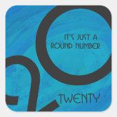 Blue Decade Birthdday Vierkante Sticker (Voorkant)