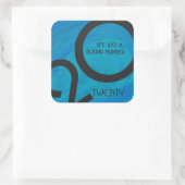 Blue Decade Birthdday Vierkante Sticker (Tas)