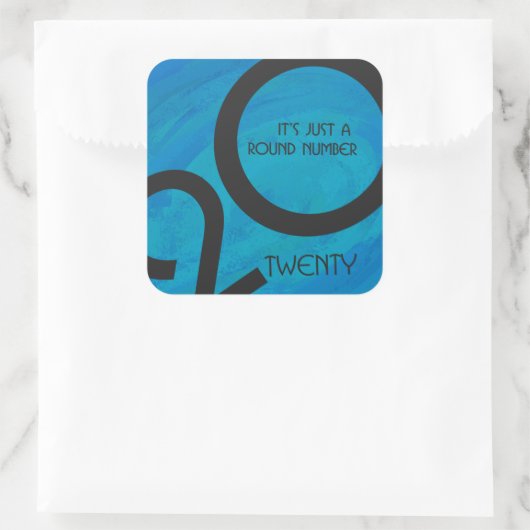 Blue Decade Birthdday Vierkante Sticker (Tas)