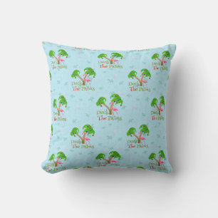 Blue Deck The Palms Tropical Christmas Santa Flami Kussen