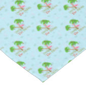 Blue Deck The Palms Tropical Christmas Santa Flami Tafelkleed (Gekanteld)