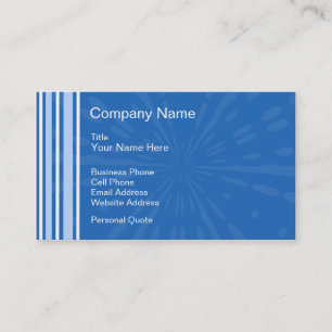 Blue Deco Business Profile Card Visitekaartje