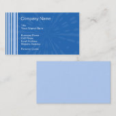 Blue Deco Business Profile Card Visitekaartje (Voorkant / Achterkant)