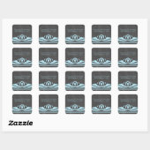 Blue Deco Chalkboard Wedding Stickers (Vel)