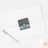 Blue Deco Chalkboard Wedding Stickers (Envelop)