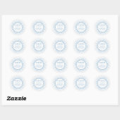 Blue Deco Retro Save the Date Stickers (Vel)