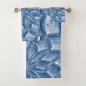 Blue Decorative Bath Towel Set Bad Handdoek (Insitu)