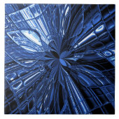 Blue Decorative Ceramic Tile Tegeltje (Voorkant)