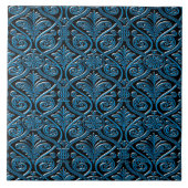 Blue Decorative Ceramic Tile Tegeltje (Voorkant)