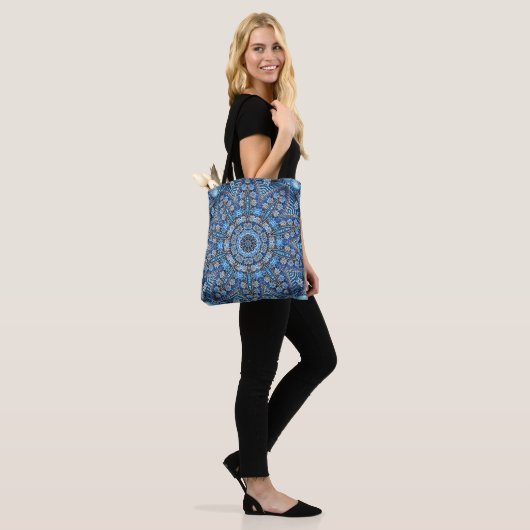 Blue Decorative Christmas Holiday Canvas tas (Op model)