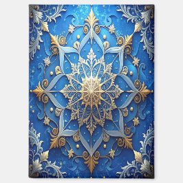 Blue Decorative Christmas Holiday Magnet