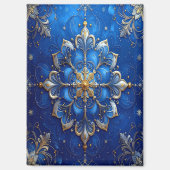 Blue Decorative Christmas Holiday Magnet (Voorkant)